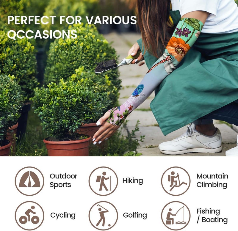 YPHCDO Store Gardening Sleeves Farm Sun Protection Arm Cooling Sleeves Thorn Proof Garden for Women Men with Thumb Hole - Image 3
